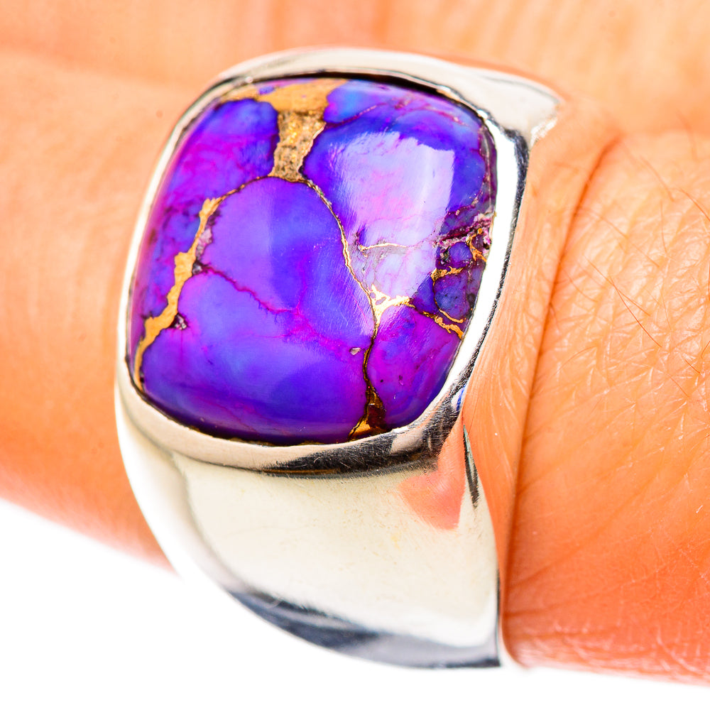 Purple Copper Composite Turquoise Ring Size 8 (925 Sterling Silver) RING135198