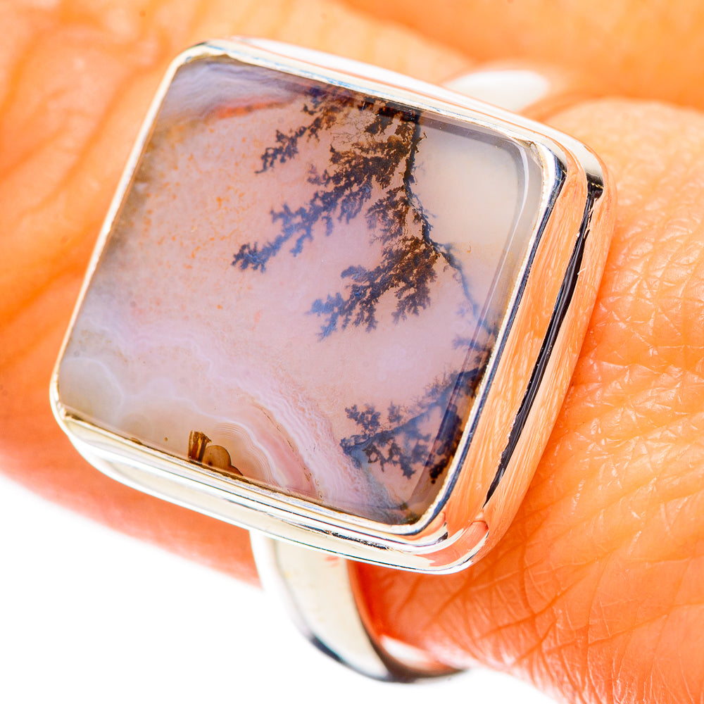 Scenic Dendritic Agate Ring Size 9 (925 Sterling Silver) RING135665