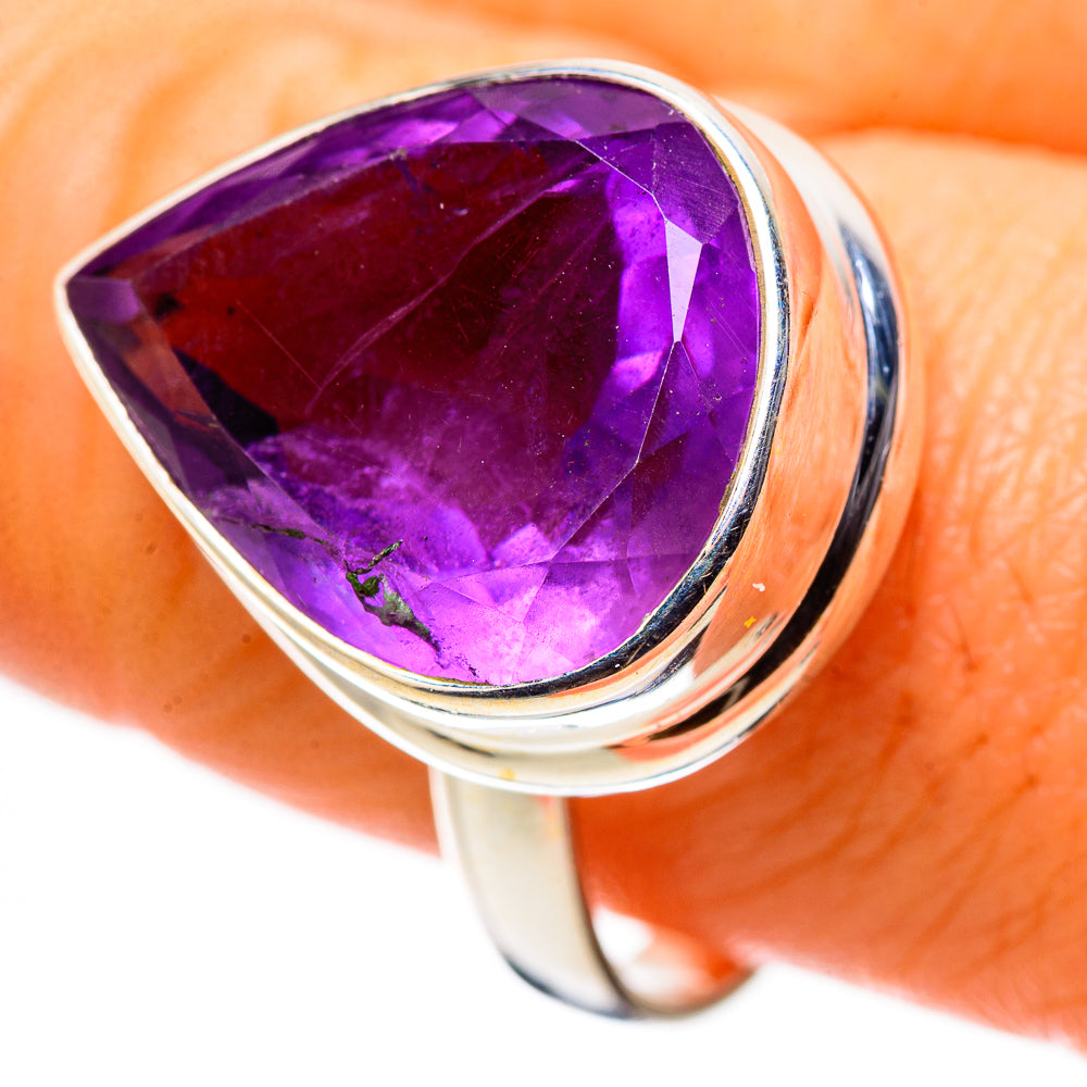 Faceted Amethyst Ring Size 9.75 (925 Sterling Silver) RING135641