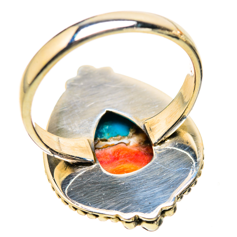 Anasilvercos Spiny Oyster Turquoise Ring Size 9 (925 Sterling Silver)