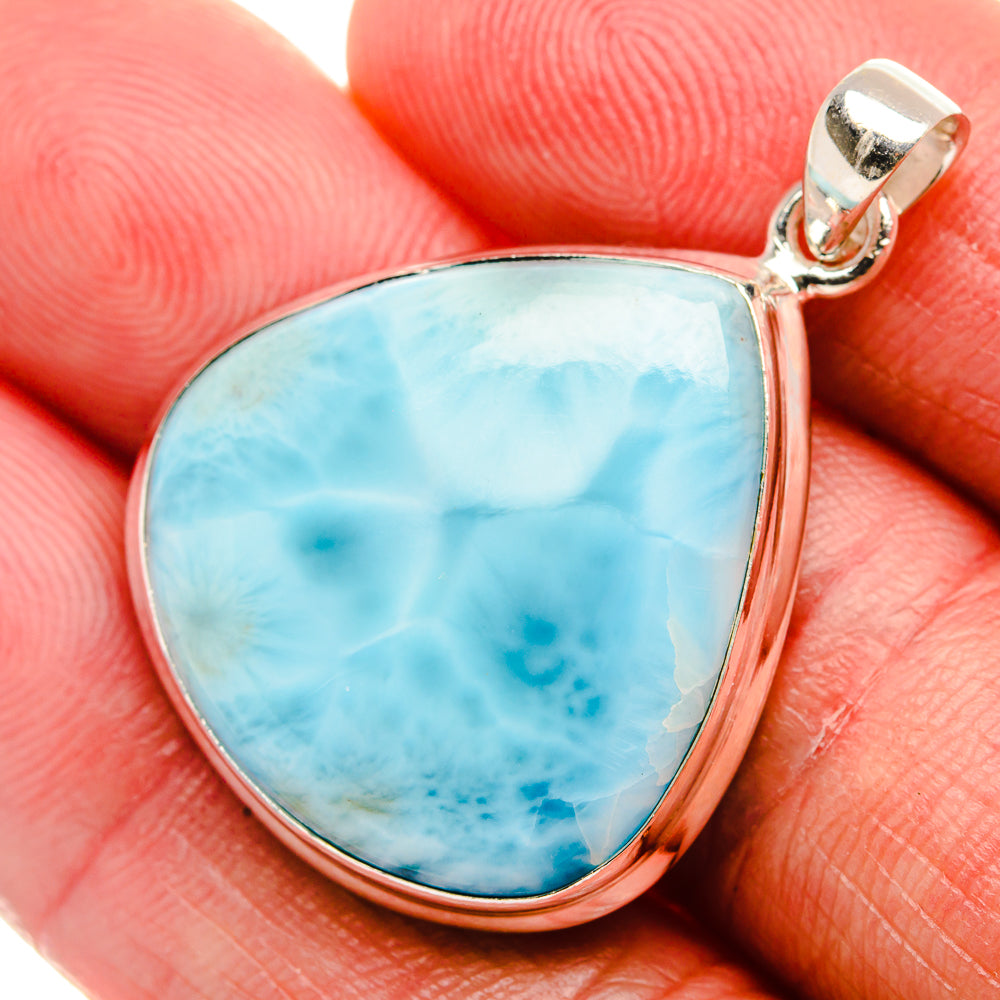 Larimar Pendant 1 1/2" (925 Sterling Silver) PD37568