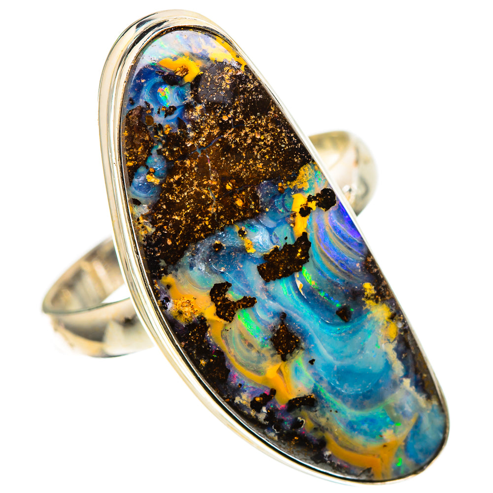 Large Boulder Opal 925 Sterling Silver Ring Size 10.5 (925 Sterling Silver) RING137769