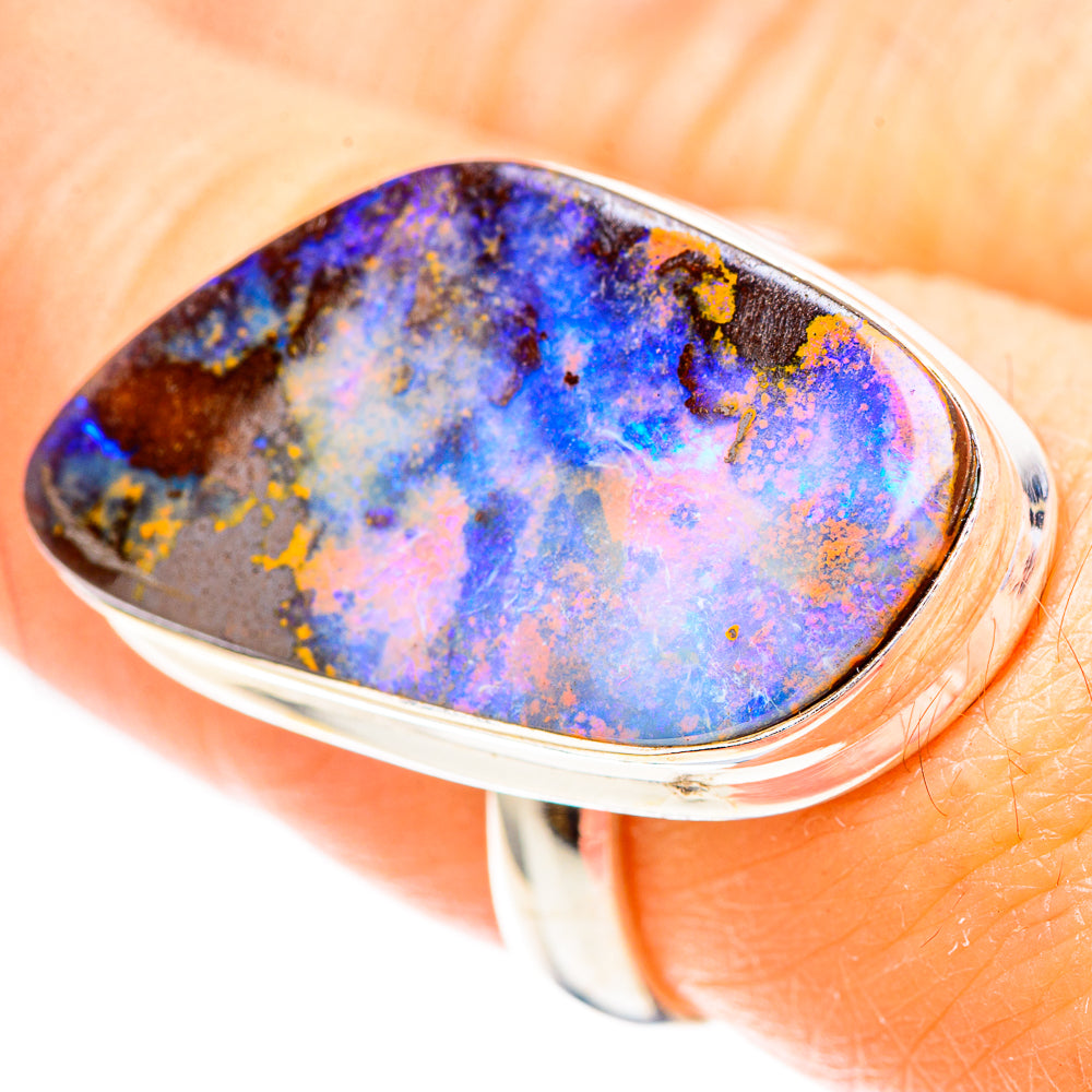 Australian Boulder Opal Ring Size 7 (925 Sterling Silver) RING137085