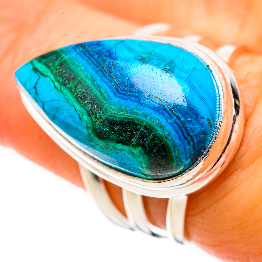 Malachite In Chrysocolla Ring Size 6.75 (925 Sterling Silver) RING135660