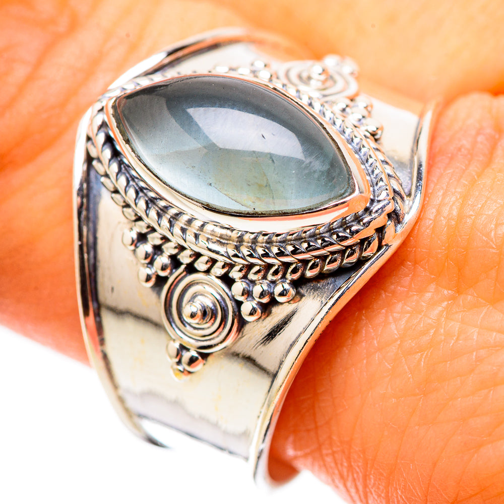 Anasilvercos Natural Aquamarine Ring Size 10.25 (925 Sterling Silver)