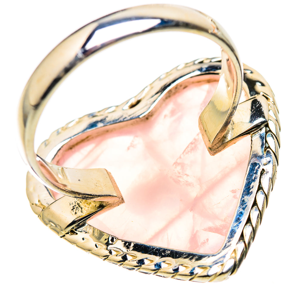 Large Rose Quartz Ring Size 9.75 (925 Sterling Silver) RING136123