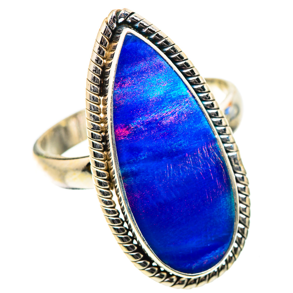 Anasilvercos Aura Opal Ring Size 9 (925 Sterling Silver)
