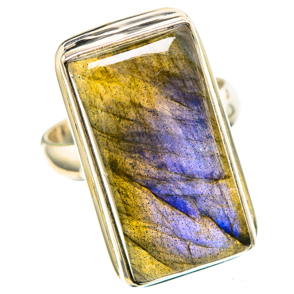 Large Labradorite Ring Size 7.5 (925 Sterling Silver) RING137144
