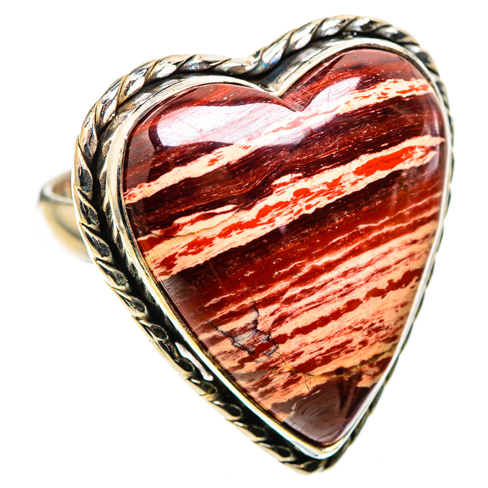Large Red Jasper Ring Size 7.25 (925 Sterling Silver) RING136089