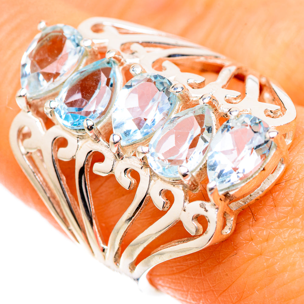 Blue Topaz Ring Size 8.25 (925 Sterling Silver) RING135273
