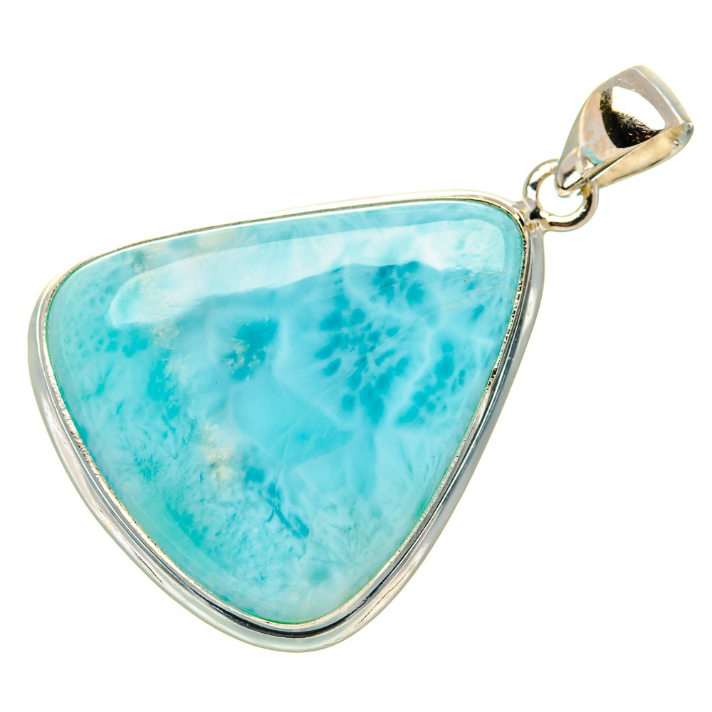 Larimar Pendant 1 3/4" (925 Sterling Silver) PD37038