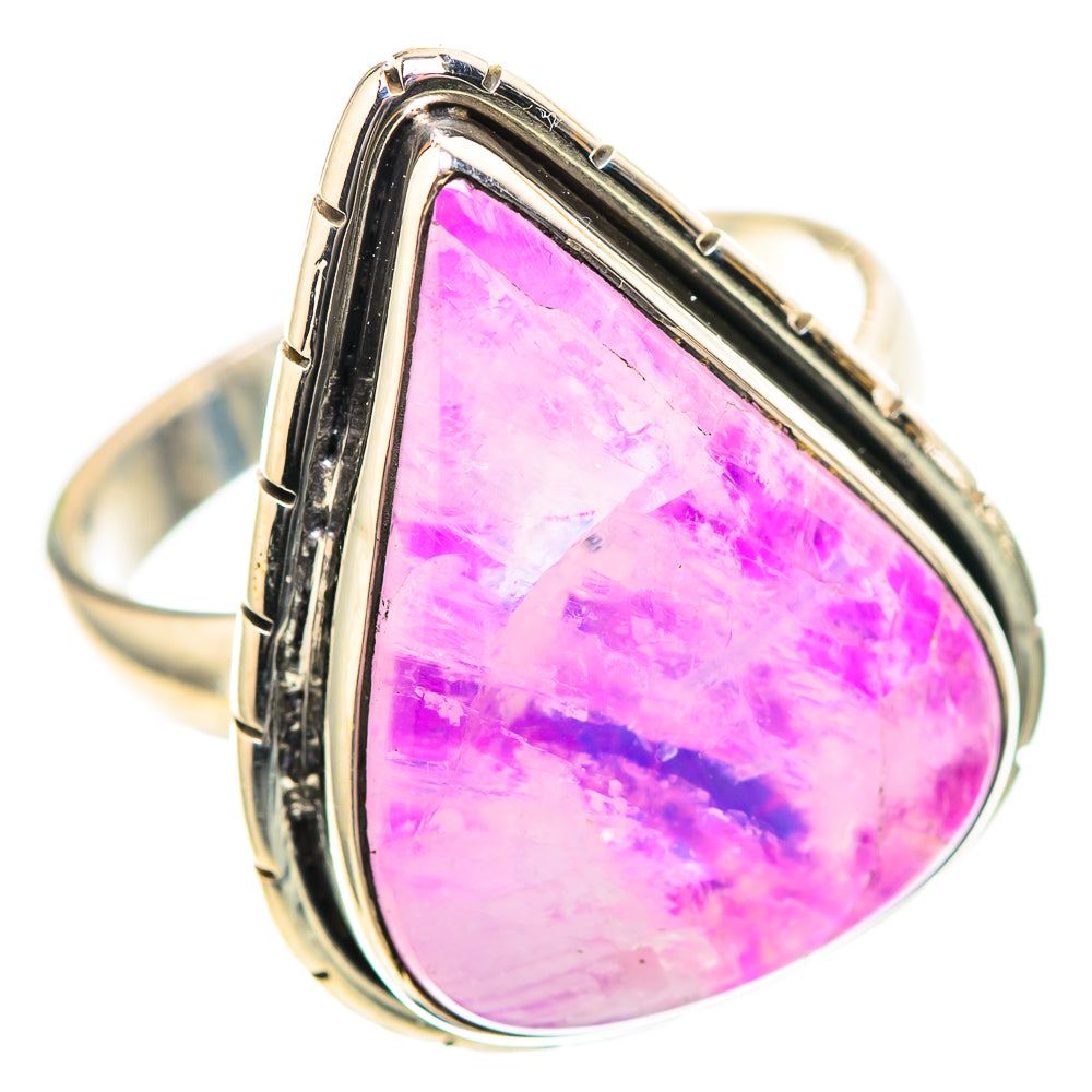 Large Pink Moonstone Ring Size 8.75 (925 Sterling Silver) RING136757