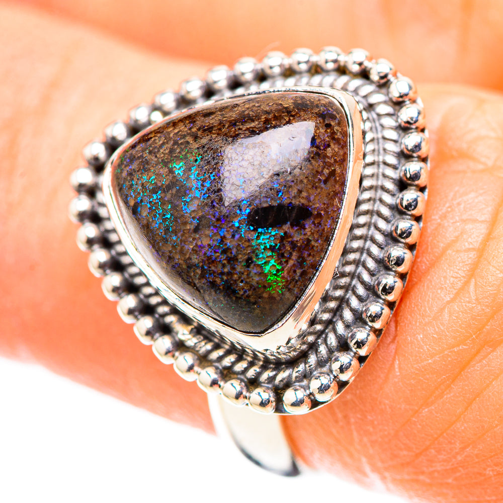 Andamooka Opal Ring Size 6.25 (925 Sterling Silver) RING136784