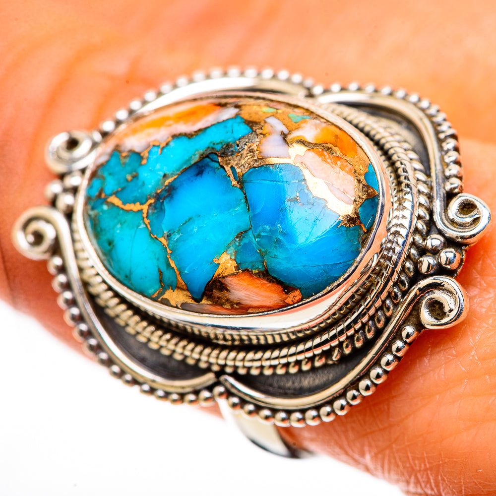 Spiny Oyster Turquoise Ring Size 8 (925 Sterling Silver) RING134651