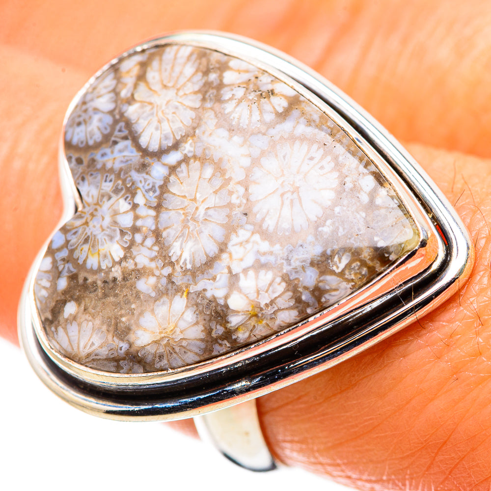Fossil Coral Ring Size 8 (925 Sterling Silver) RING134961
