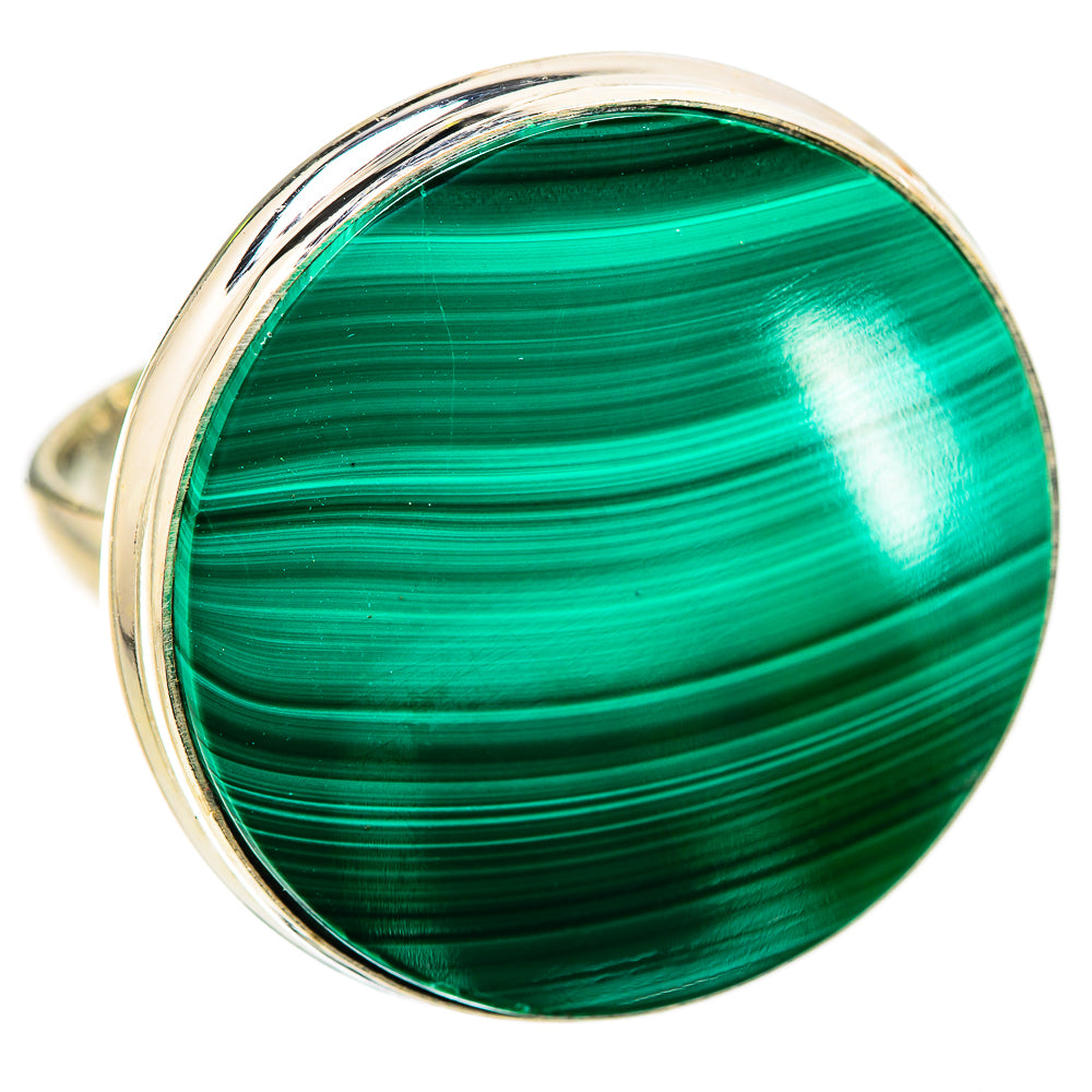 Huge Malachite Ring Size 11.75 (925 Sterling Silver) RING135351