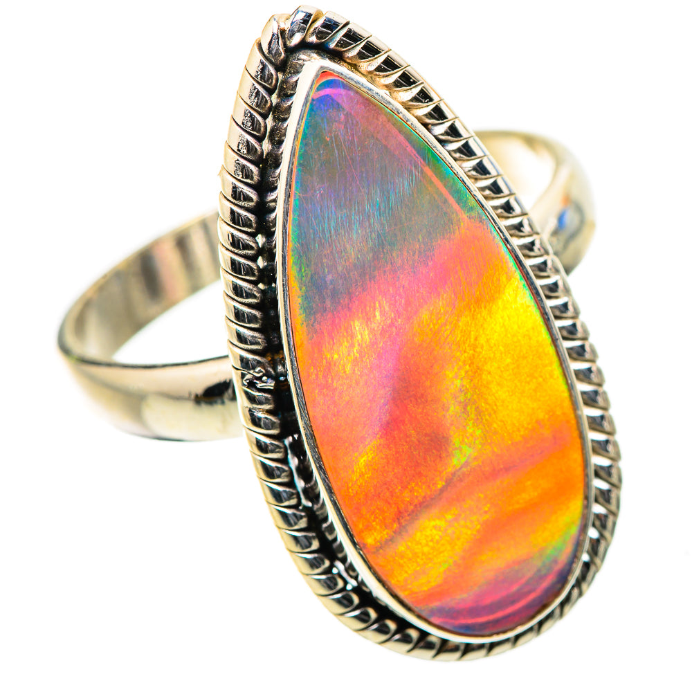 Anasilvercos Aura Opal Ring Size 11 (925 Sterling Silver)