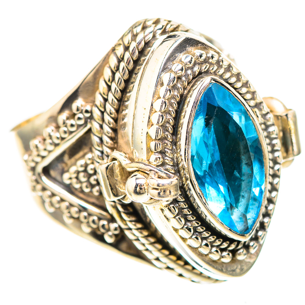 Poison Blue Topaz Ring Size 6.75 (925 Sterling Silver) RING137115