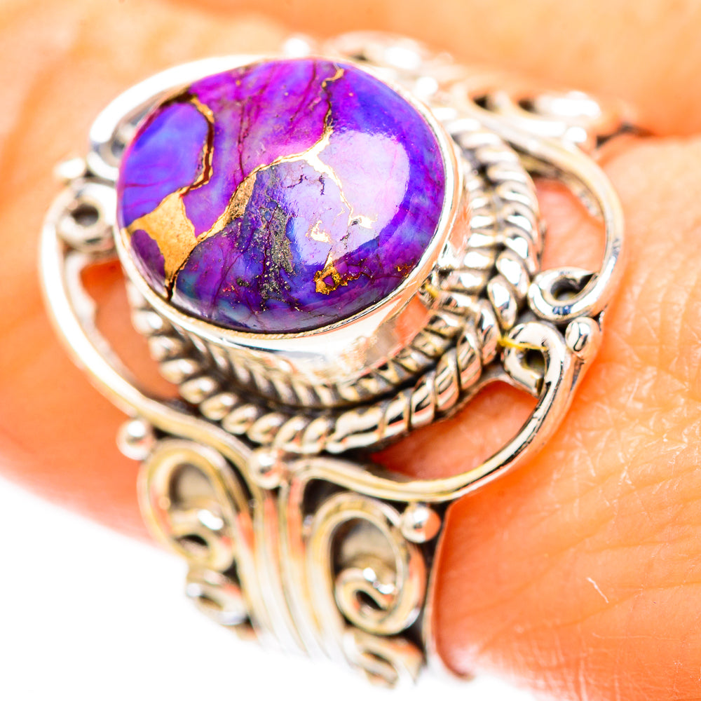 Purple Copper Composite Turquoise Ring Size 9.25 (925 Sterling Silver) RING137071