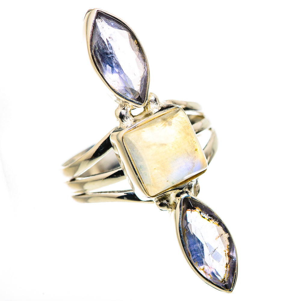 Rainbow Moonstone, Tanzanite Ring Size 7.25 (925 Sterling Silver) RING134611