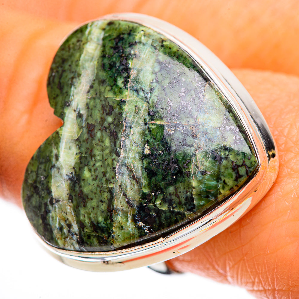 Large Swiss Green Opal Ring Size 8 (925 Sterling Silver) RING135975