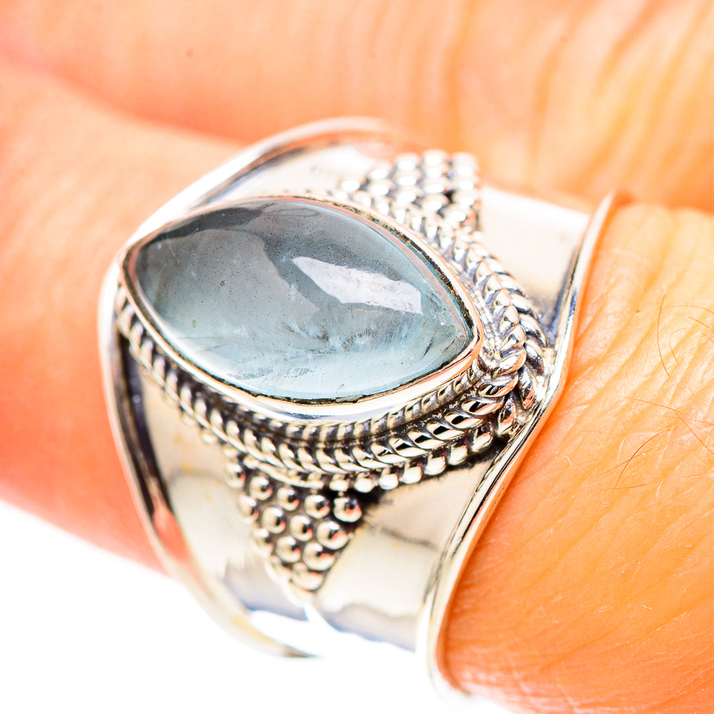 Natural Aquamarine Ring Size 7 (925 Sterling Silver) RING136662