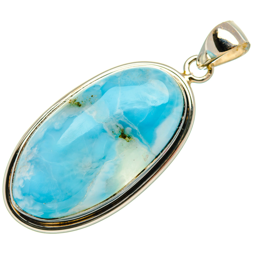 Larimar Pendant 1 3/4" (925 Sterling Silver) PD37374
