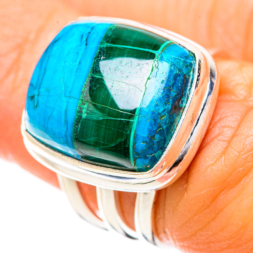 Malachite In Chrysocolla Ring Size 6.25 (925 Sterling Silver) RING135492