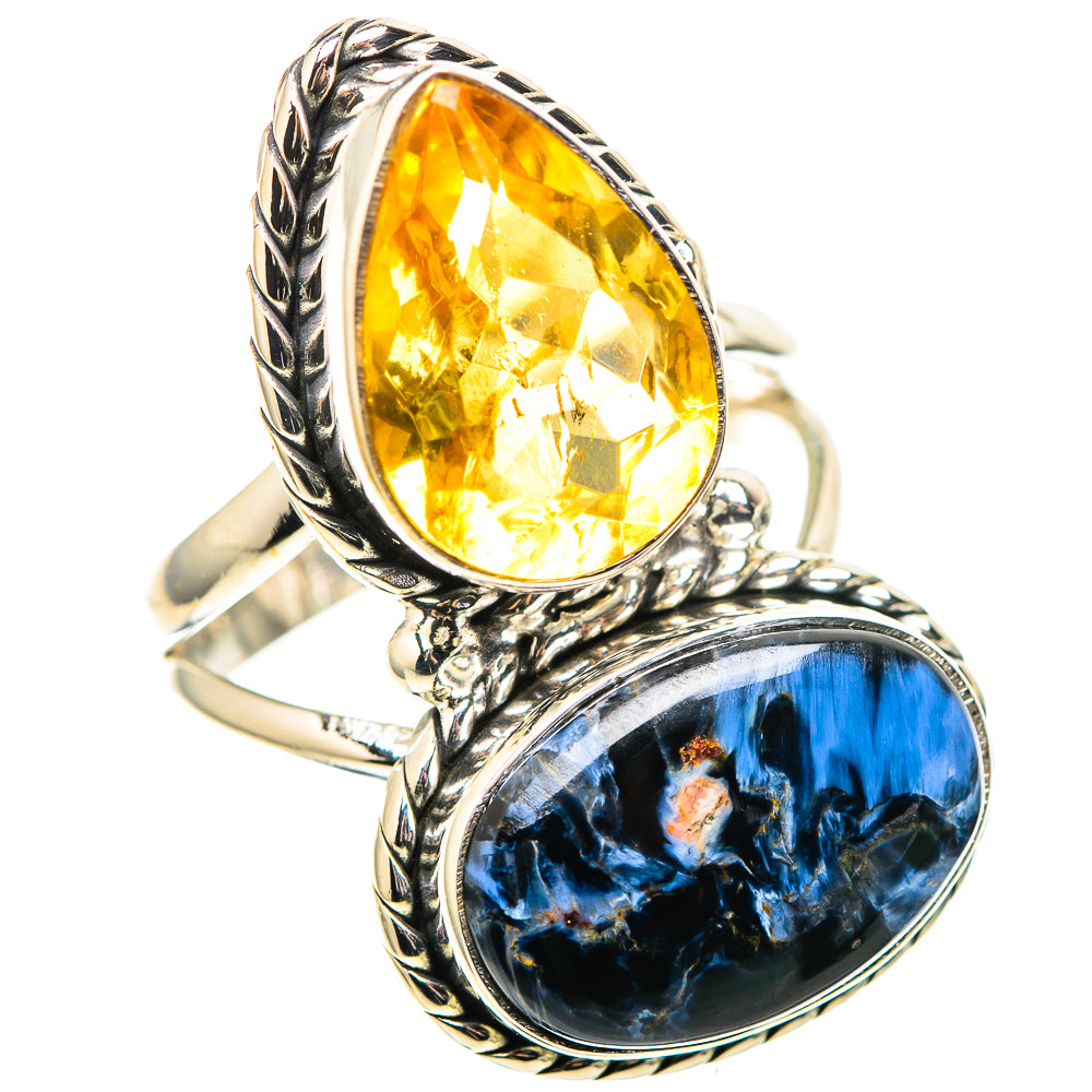 Large Pietersite, Citrine Ring Size 7.5 (925 Sterling Silver) RING136963