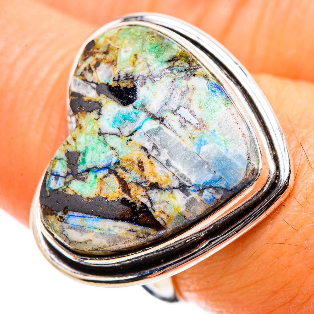 Tibetan Turquoise Ring Size 7.25 (925 Sterling Silver) RING135442