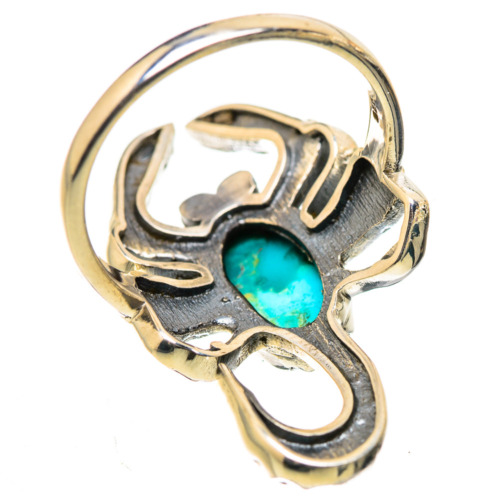 Blue Copper Composite Turquoise Ring Size 8 (925 Sterling Silver) RING135450