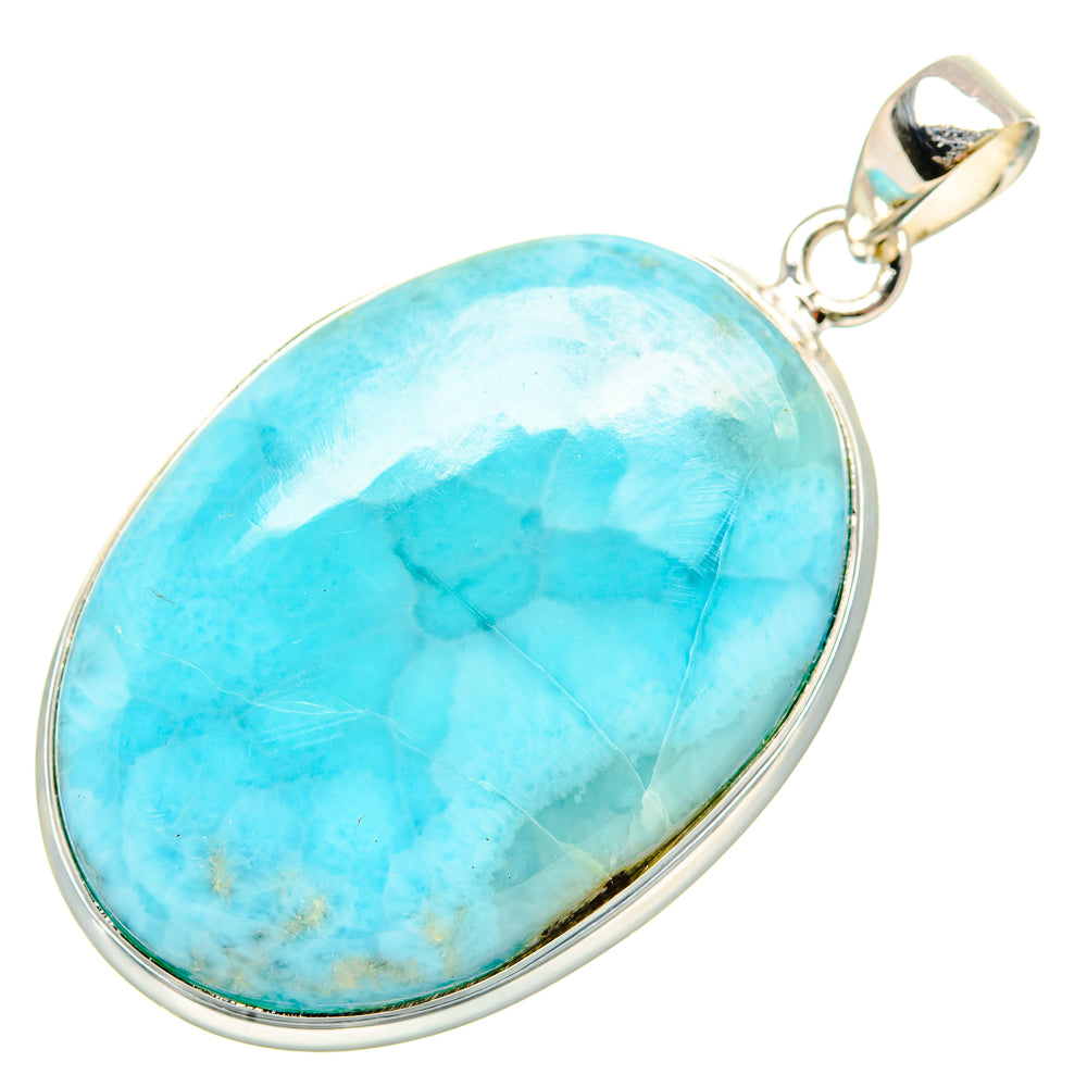 Larimar Pendant 1 3/4" (925 Sterling Silver) PD36847