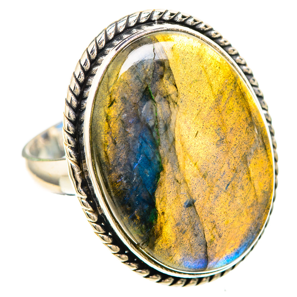 Large Labradorite 925 Sterling Silver Ring Size 11 (925 Sterling Silver) RING137340