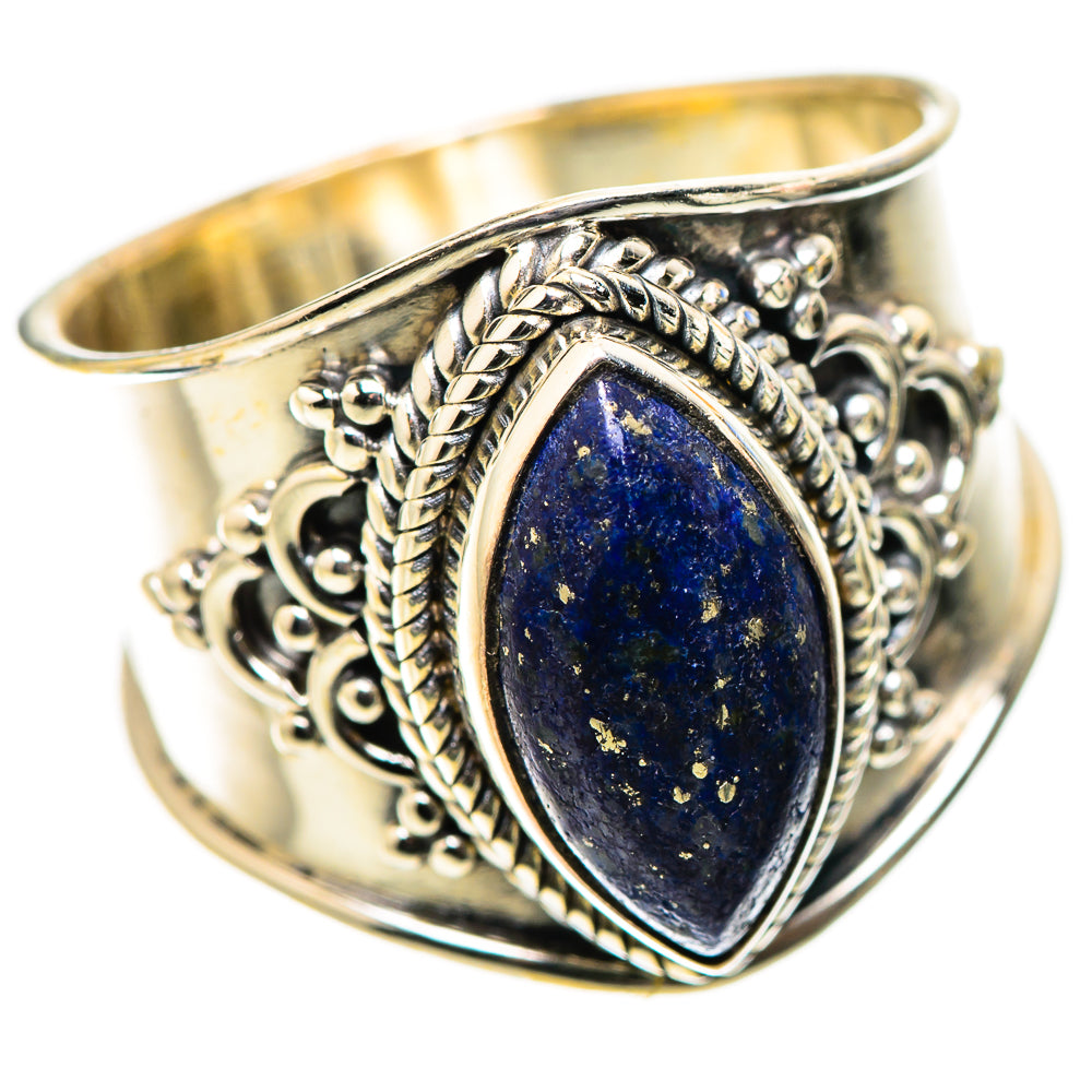 Anasilvercos Lapis Lazuli Ring Size 8 (925 Sterling Silver)