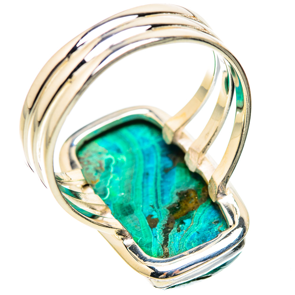 Large Malachite In Chrysocolla Ring Size 13 (925 Sterling Silver) RING135390
