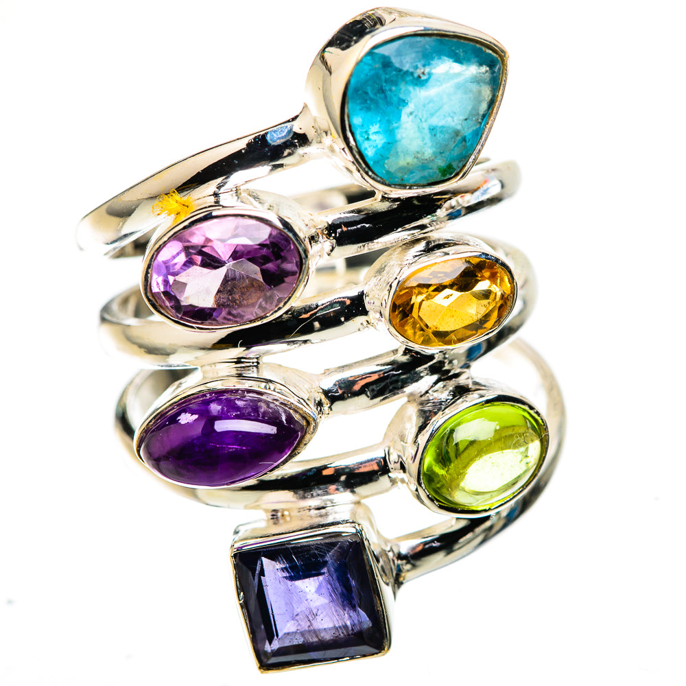 Large Apatite, Tanzanite, Amethyst, Peridot, Citrine Ring Size 8.75 (925 Sterling Silver) RING136131