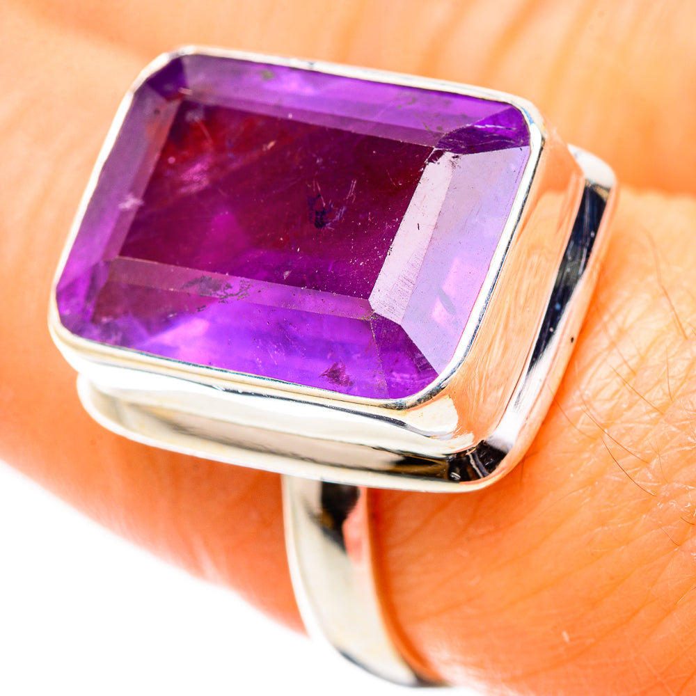 Faceted Amethyst Ring Size 7.25 (925 Sterling Silver) RING135289