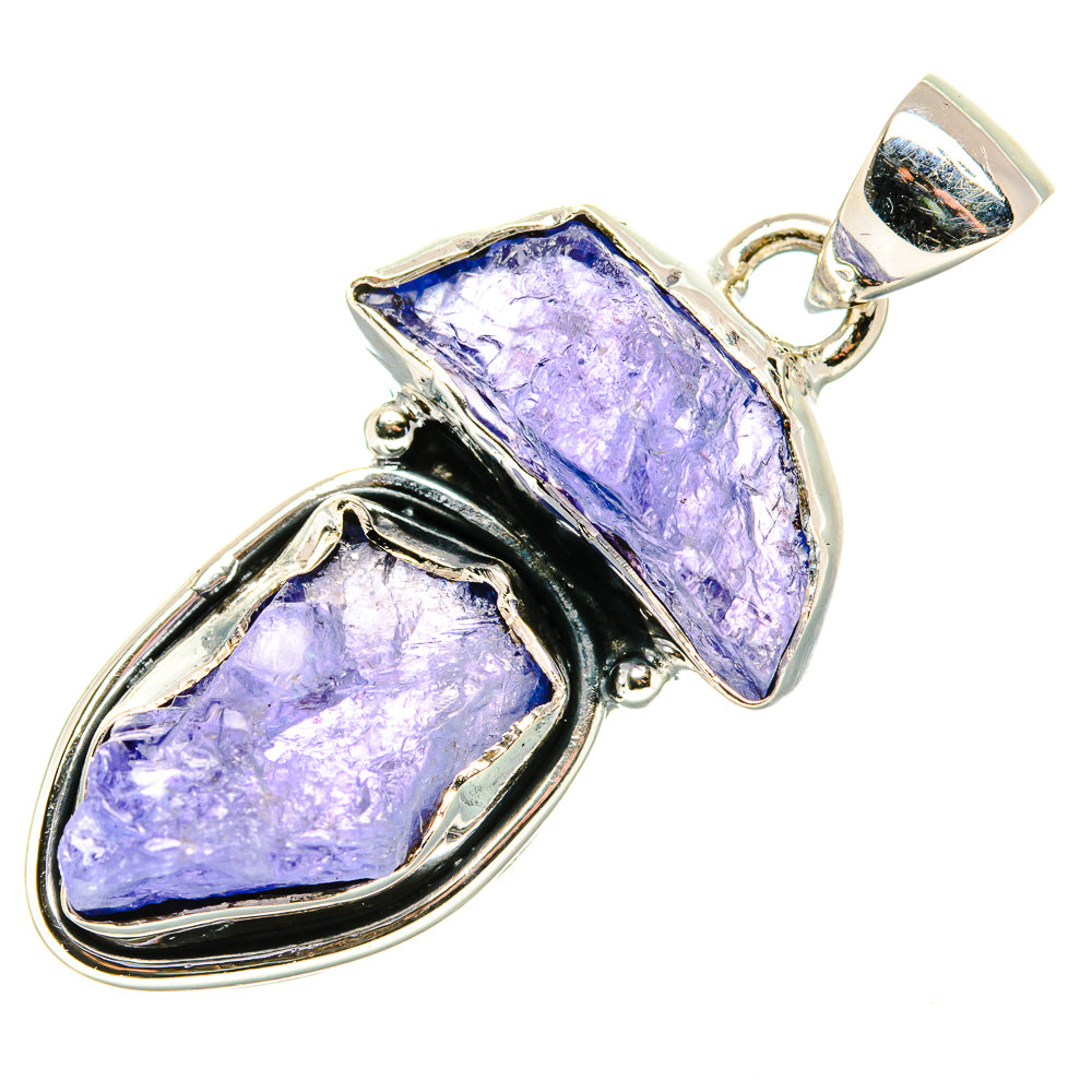 Rough Tanzanite Pendant 1 1/2" (925 Sterling Silver) PD36820