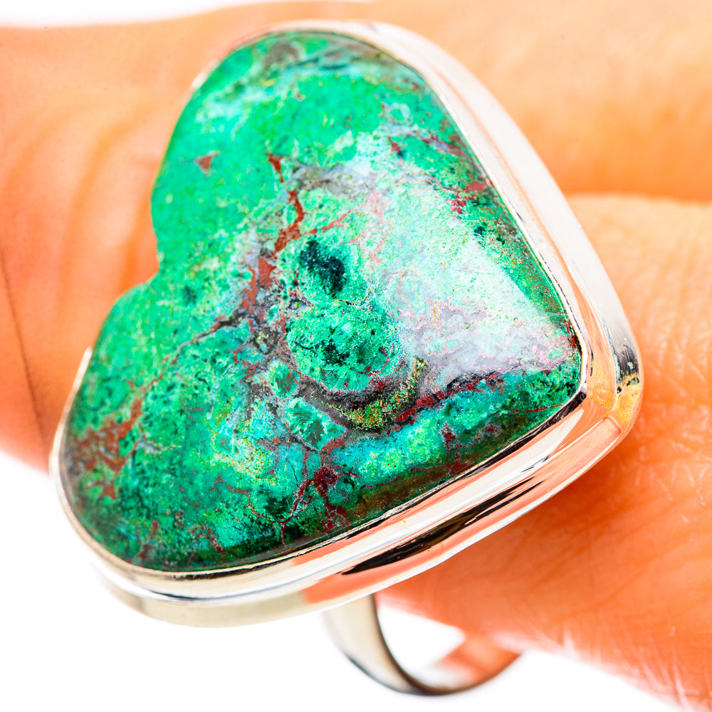 Large Chrysocolla Ring Size 10.75 (925 Sterling Silver) RING135376