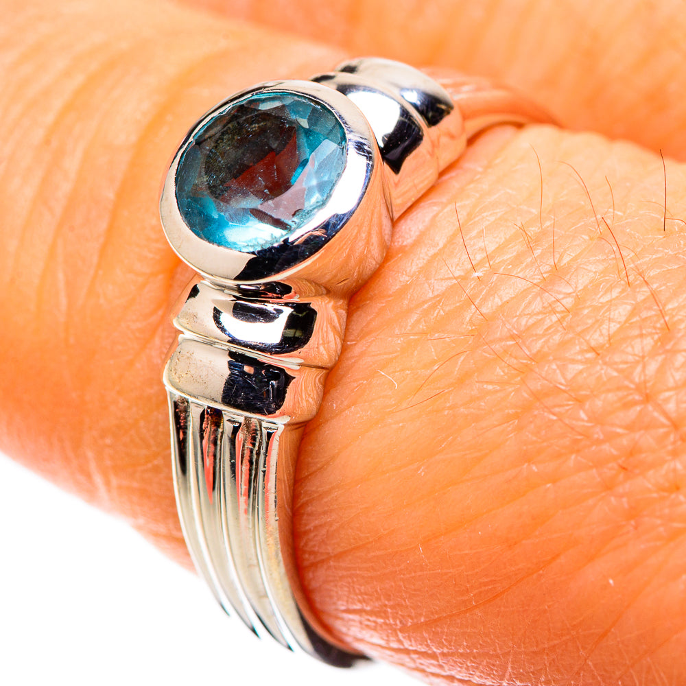 Blue Topaz Ring Size 8 (925 Sterling Silver) RING136012
