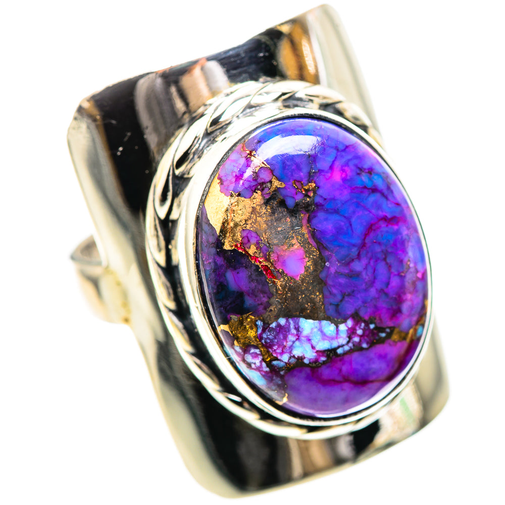 Purple Copper Turquoise 925 Sterling Silver Ring Size 6.75 Ana Co R136334