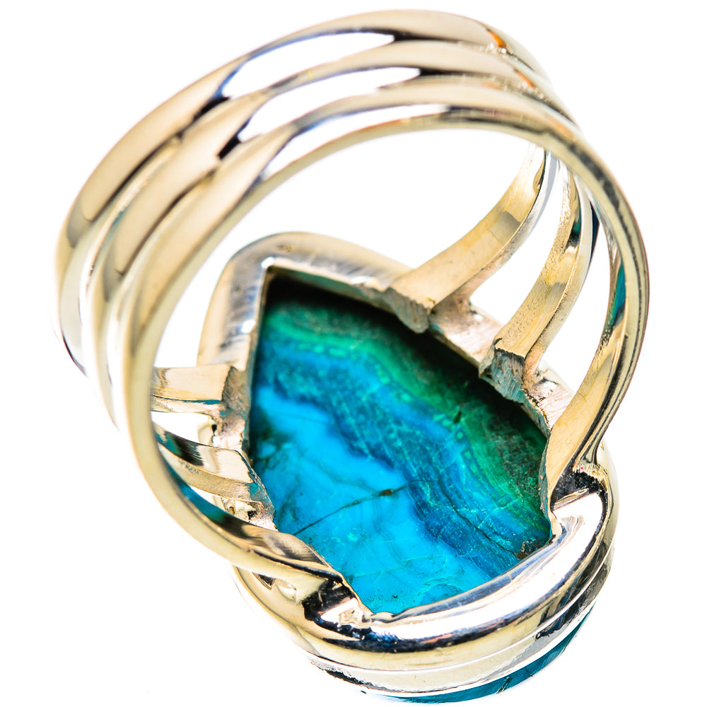 Malachite In Chrysocolla Ring Size 6.75 (925 Sterling Silver) RING135660