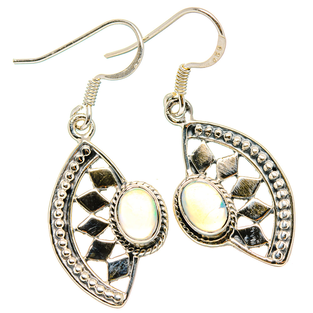 Ethiopian Opal Earrings 1 1/2" (925 Sterling Silver) EARR431469