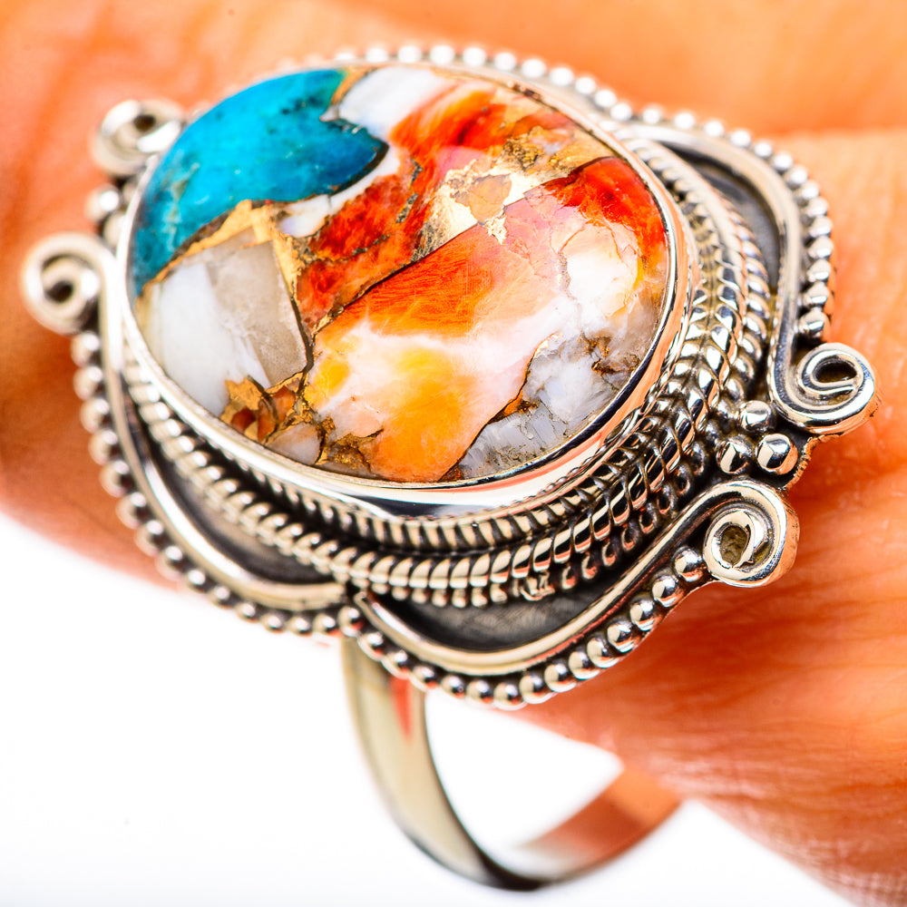 Spiny Oyster Turquoise Ring Size 13 (925 Sterling Silver) RING134823