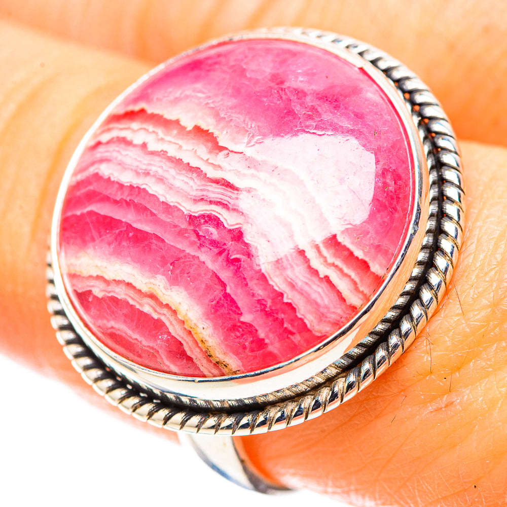 Large Rhodochrosite 925 Sterling Silver Ring Size 8 (925 Sterling Silver) RING137523
