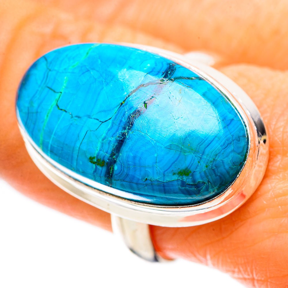 Anasilvercos Chrysocolla Ring Size 8.75 (925 Sterling Silver)