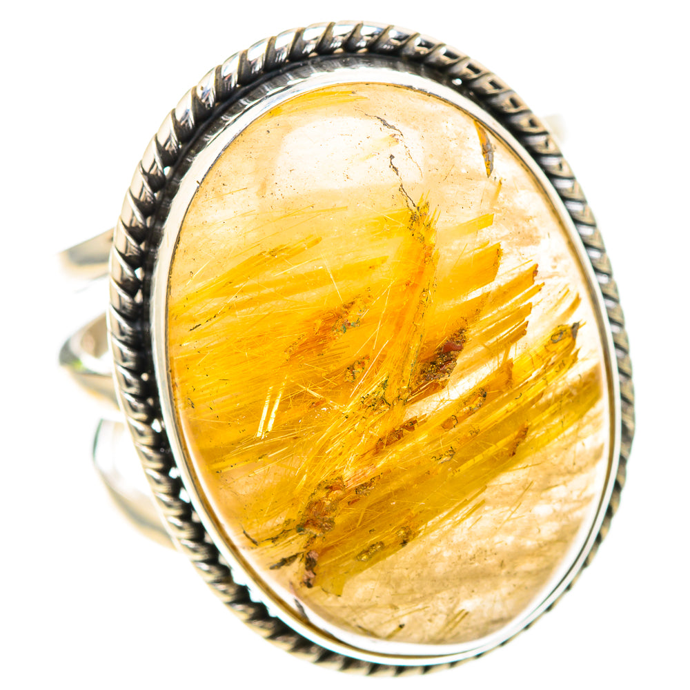 Large Rutilated Quartz Ring Size 8.75 (925 Sterling Silver) RING136525