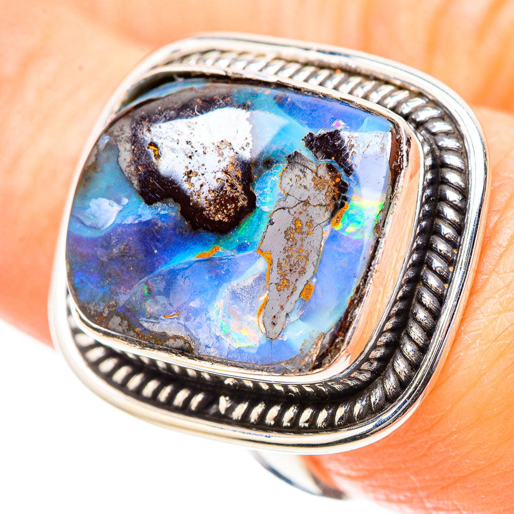 Boulder Opal Ring Size 7.5 (925 Sterling Silver) RING136589