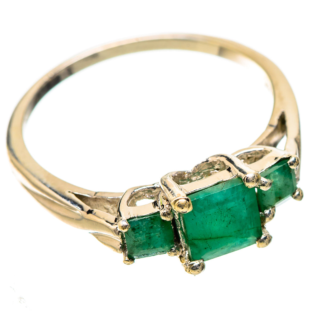 Anasilvercos Emerald Ring Size 6.25 (925 Sterling Silver)