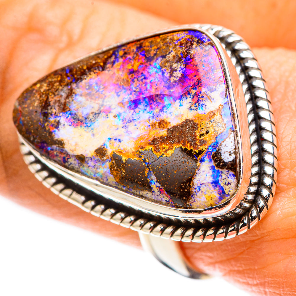 Boulder Opal 925 Sterling Silver Ring Size 8.25 (925 Sterling Silver) RING137664